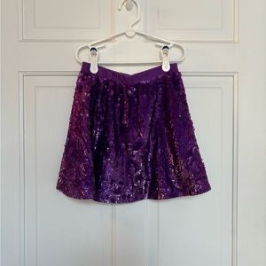 Crewcuts Size 4/5 Purple Sequined Skirt with 100% Cotton Lining!